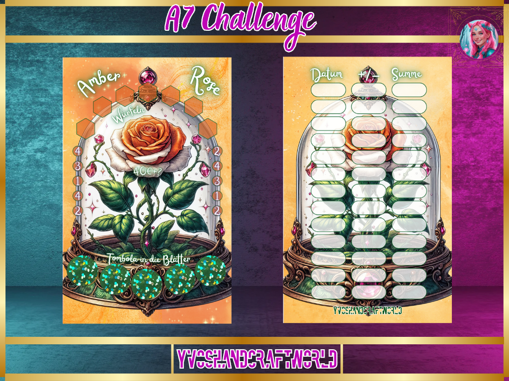 Amber Rose Challenge A7 von Mein Shop, stilvolle Rose-Figur mit eleganter Gestaltung, auf weißem Hintergrund fotografiert