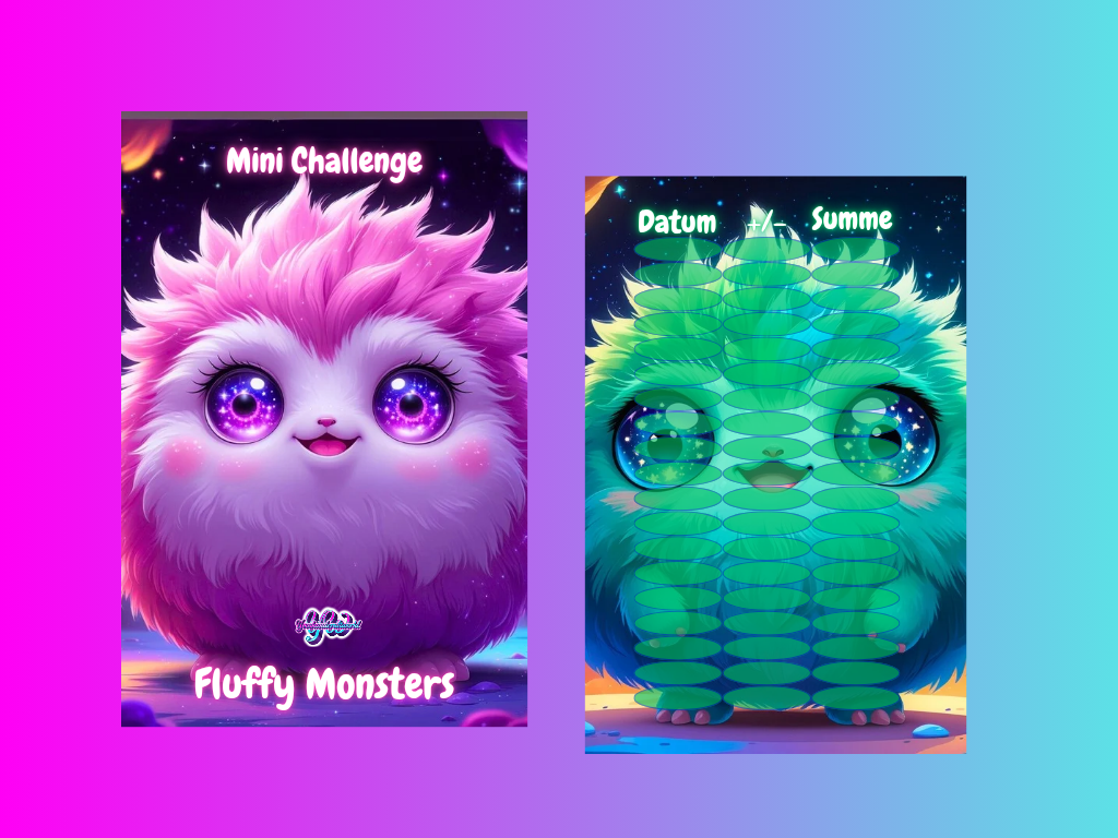 Fluffy Monsters Challenge zum einheften