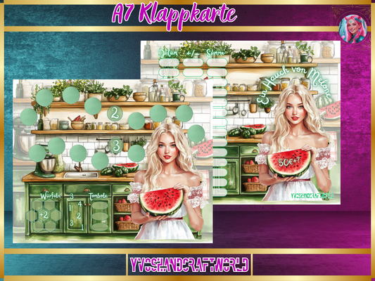 Ein Hauch von Melone Klappkarte A7