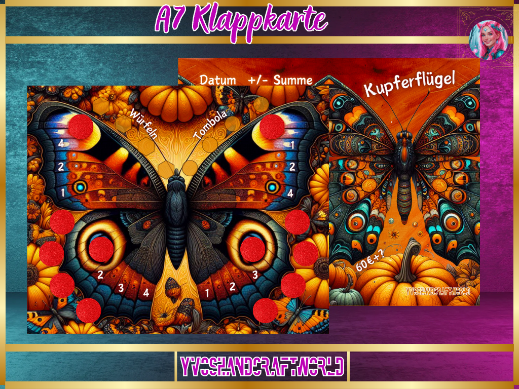 Kupferflügel Klappkarte A7