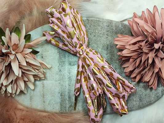 Rose Gold Schnürsenkel von Yvoshandcraftworld, langlebige Baumwoll-Schnürbänder mit glänzender Oberfläche für Schuhe
