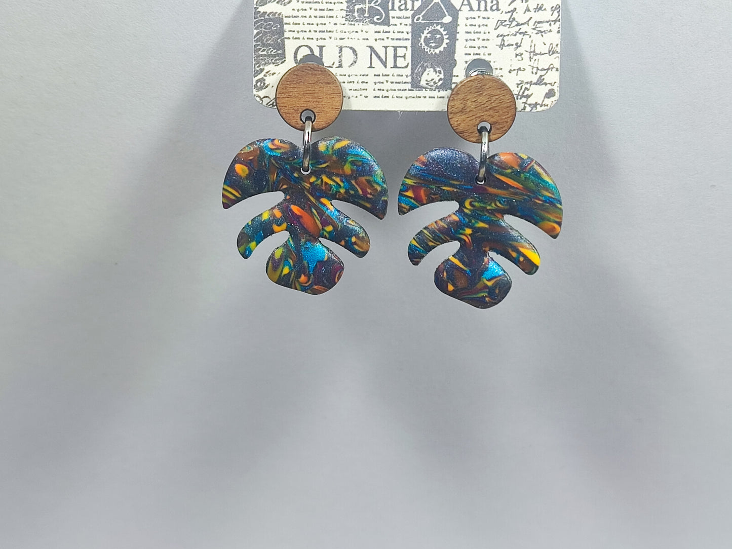 Monstera Wild Retro Statement Ohrring