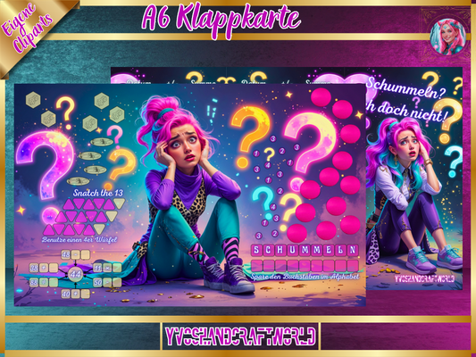 Schummeln?? Ich doch nicht! Klappkarte
