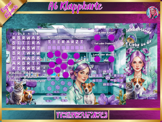 Heilende Hände , aus Liebe zu dir Klappkarte