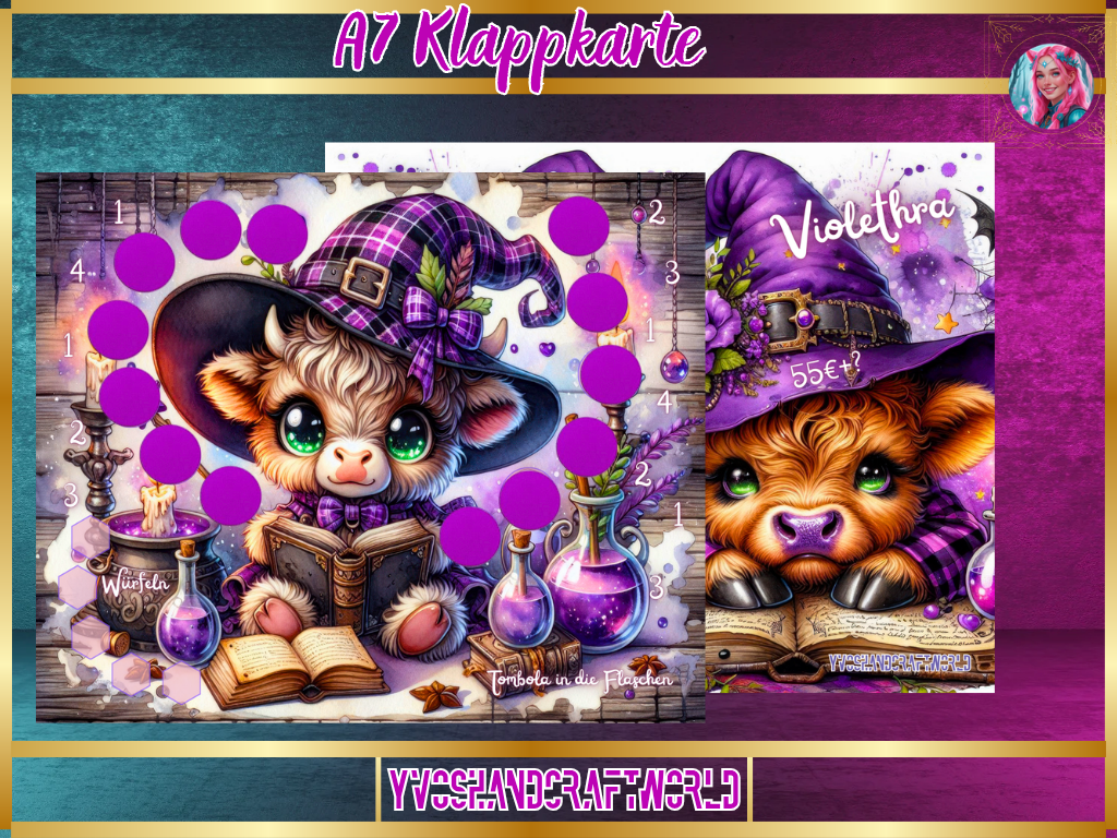 Violethra Klappkarte A7