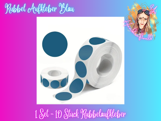 Rubbelaufkleber Blau