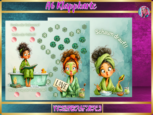 Schaum drauf Klappkarte