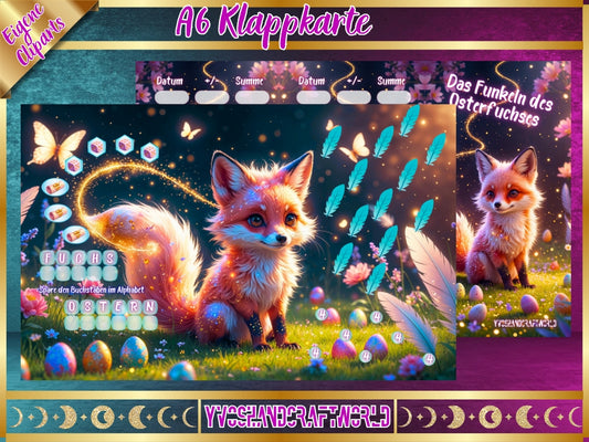 Osterfuchs mit funkelndem Dekor, detailreiche Gestaltung und niedliches Design, als festliches Oster-Accessoire von Mein Shop