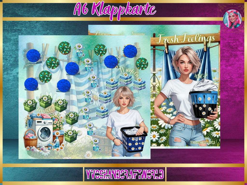 Fresh Feeling Klappkarte - Yvoshandcraftworld