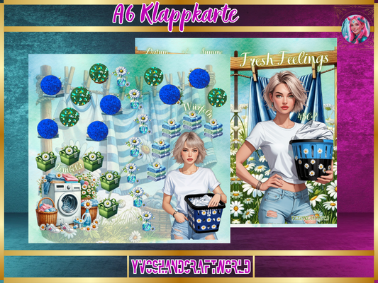 Fresh Feeling Klappkarte - Yvoshandcraftworld