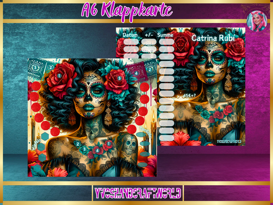 Catrina Rubi Klappkarte - Yvoshandcraftworld