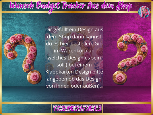 Budget Tracker Wunsch Design aus dem Shop