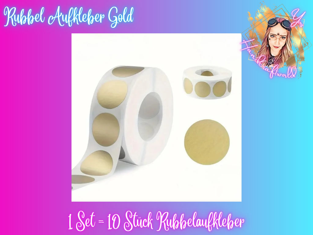 Rubbelaufkleber Gold