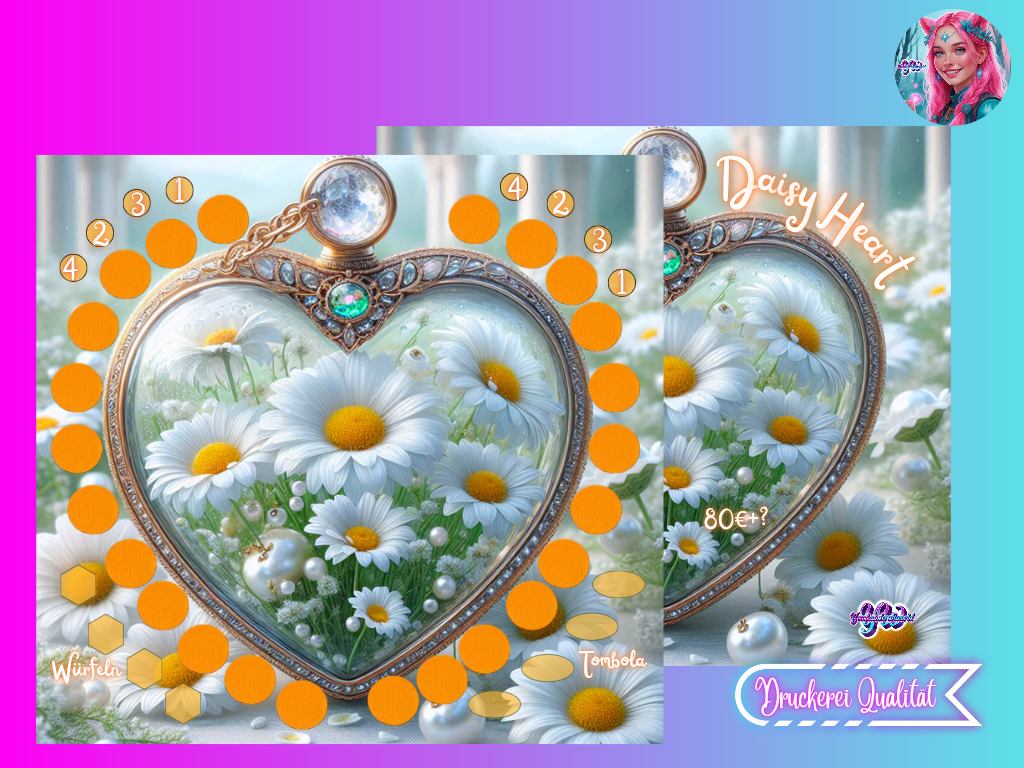 Daisy Heart Klappkarte