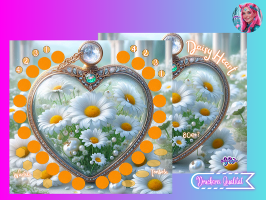 Daisy Heart Klappkarte