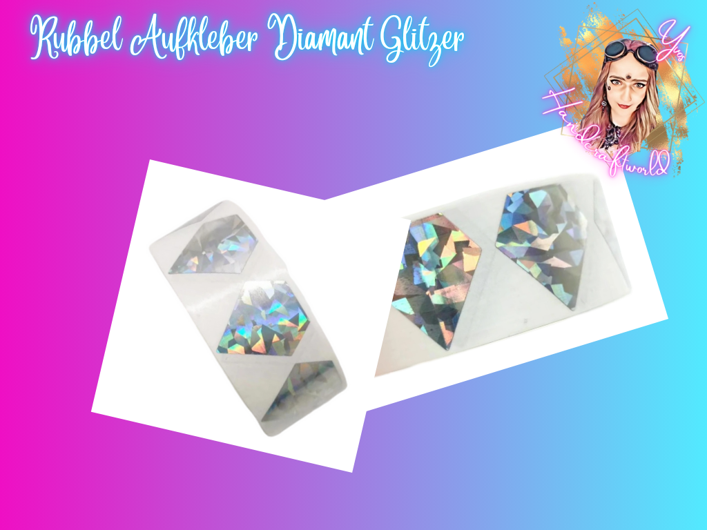 Rubbelaufkleber Diamant Glitzer