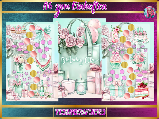 Birthday Glow Challenge zum einheften - Yvoshandcraftworld