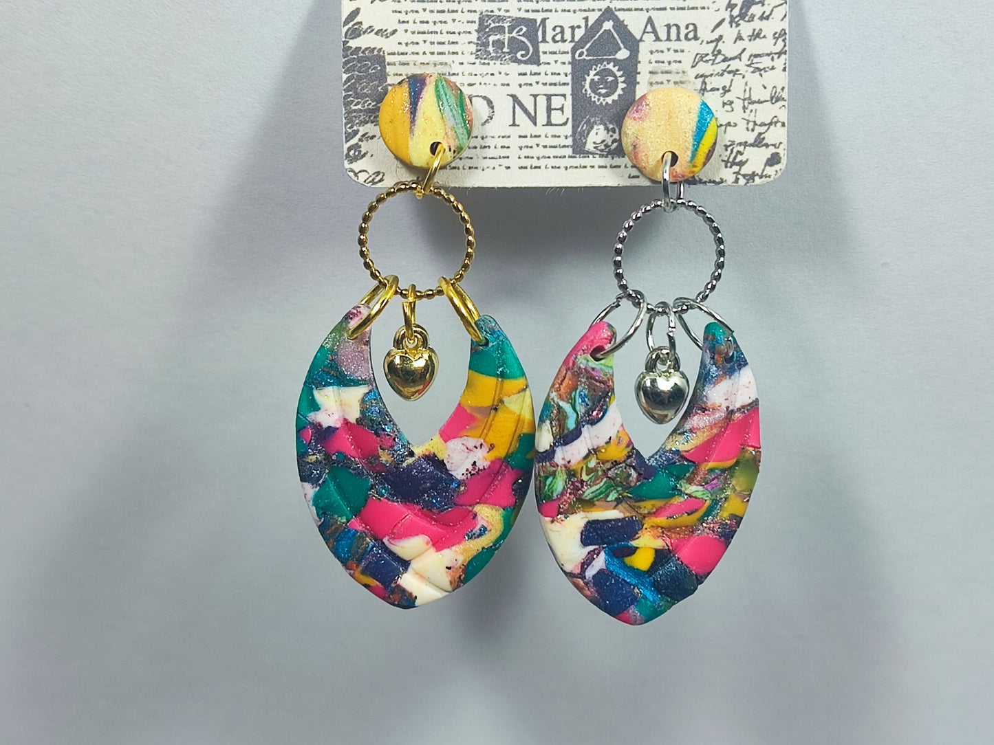 Splash Heart Statement Ohrring