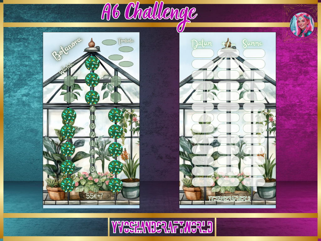 Botanora Challenge von Mein Shop, grüne Verpackung mit botanischem Design, für Pflanzenpflege und Gartenarbeit.