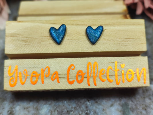 Mini Heart Midnight Blue Ohrstecker