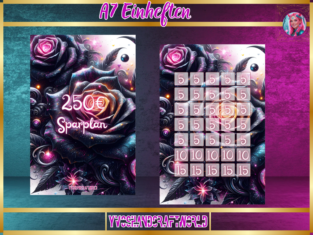 Sparplan 250€ A7 matt foliert zum Einheften