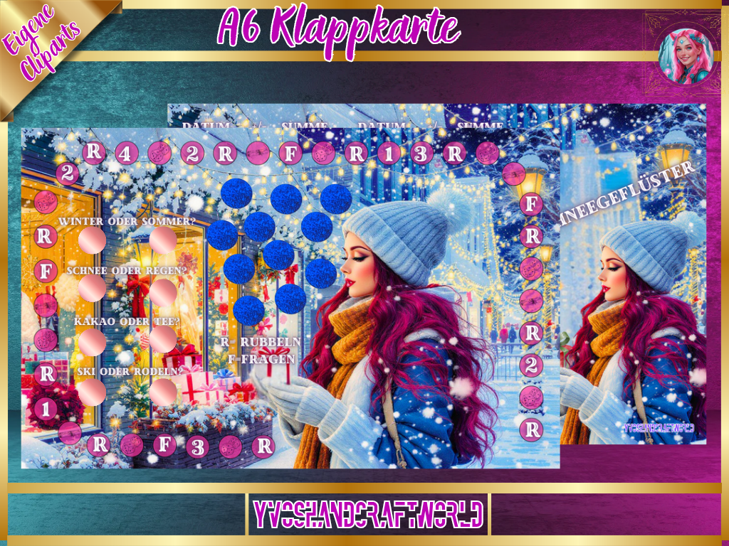 Schneegeflüster Klappkarte - Yvoshandcraftworld