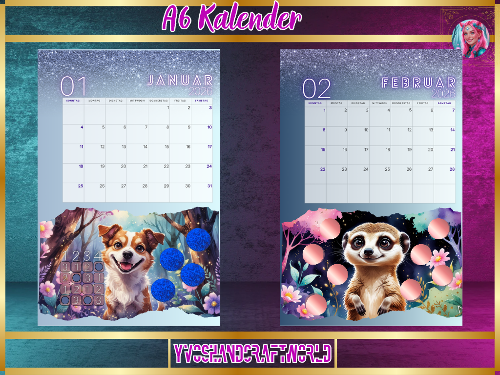 Kalender 2026 Forest Animals - Yvoshandcraftworld