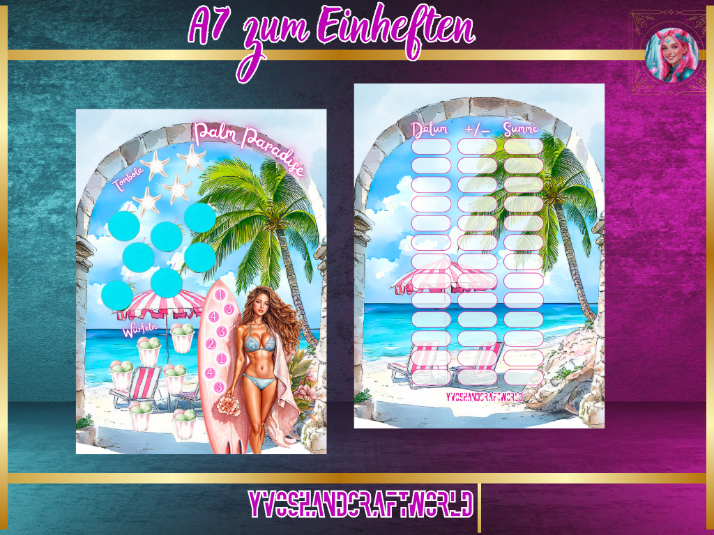 Palm Paradise Einheften matt foliert A7