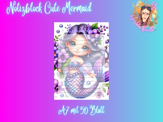 Notizblock Cute Mermaid