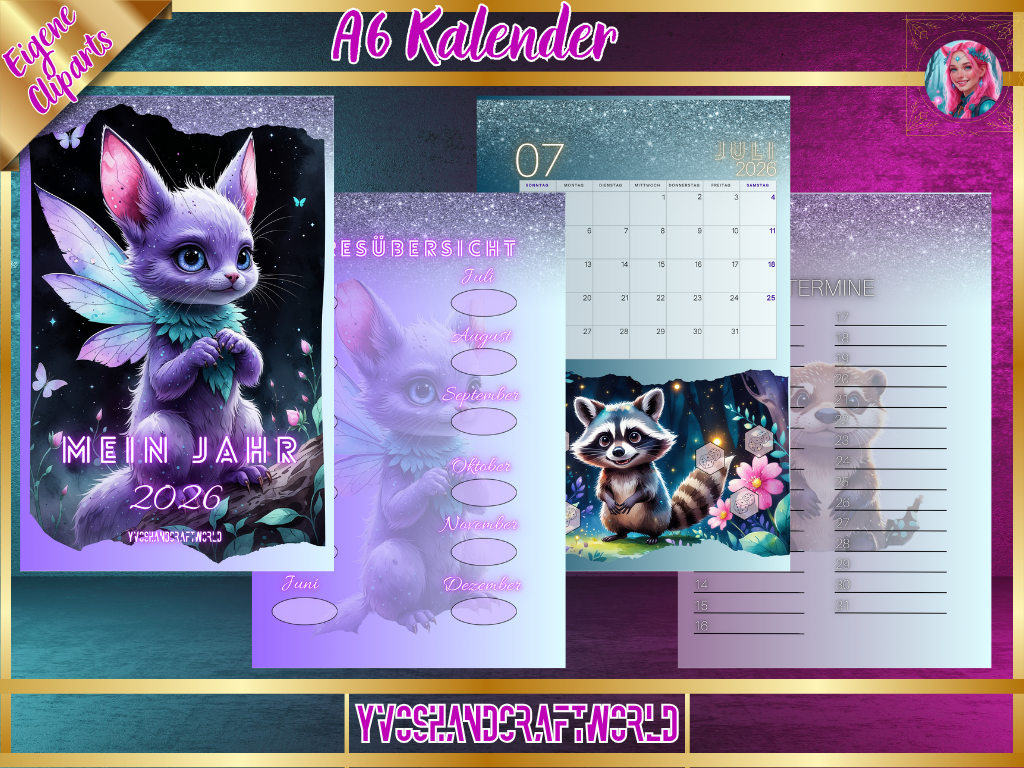 Kalender 2026 Forest Animals - Yvoshandcraftworld